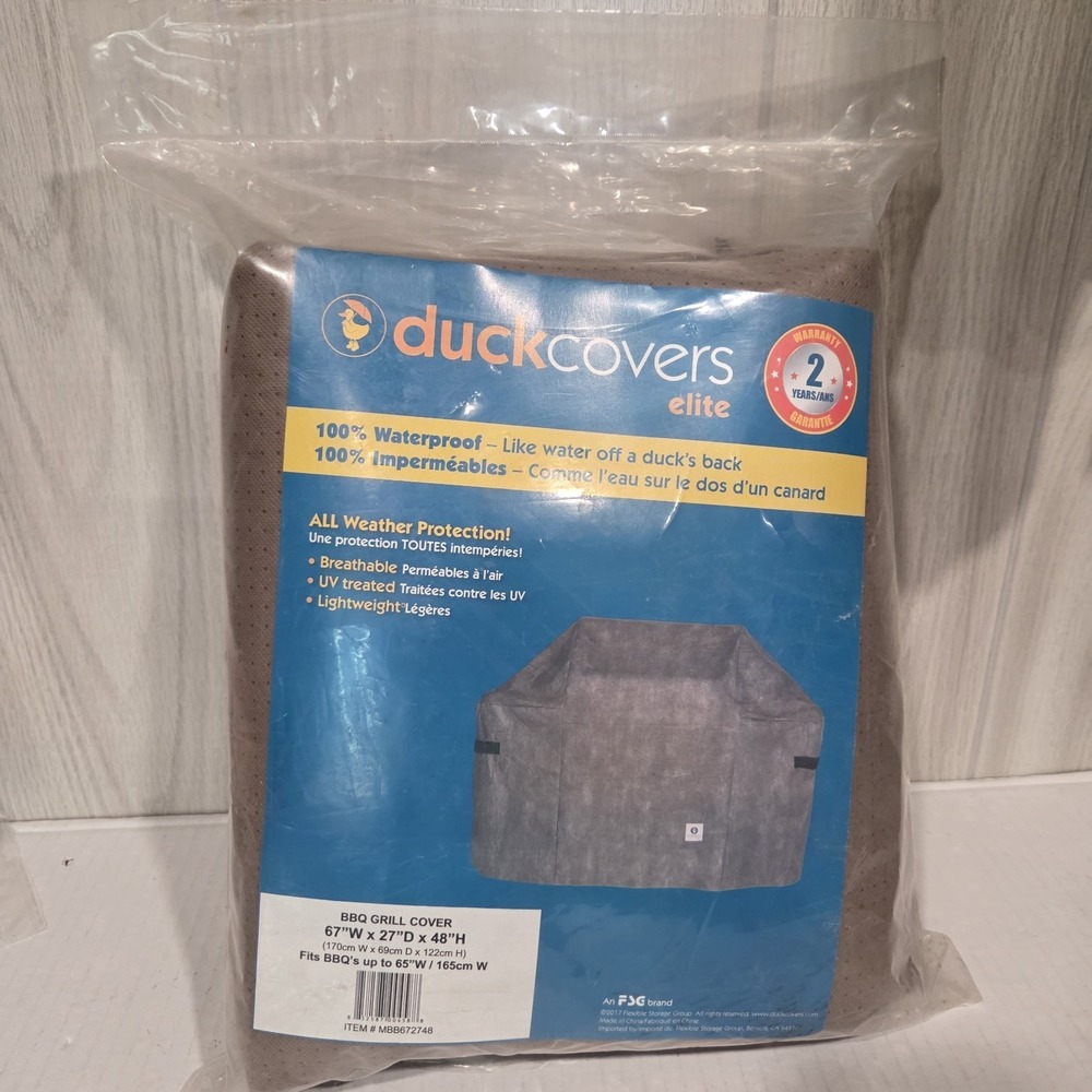 Duck Covers Ultimate Waterproof BBQ Grill Cover, 67 Inch, Mocha Cappuccino